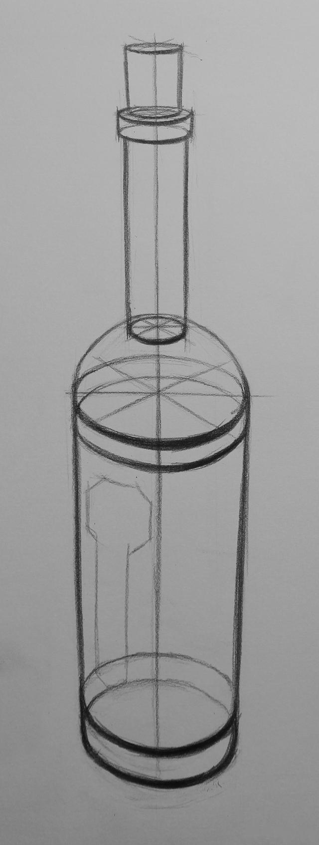 瓶子素描 结构图图片
